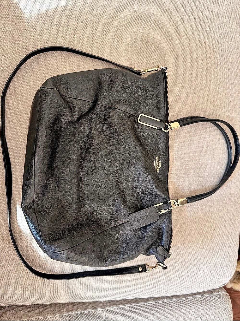 Coach Black Leather Shoulder Bag